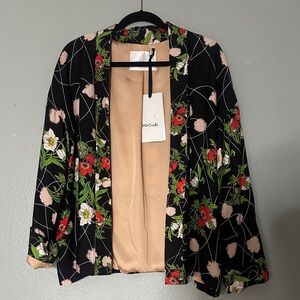 Silky Floral Black Jacket